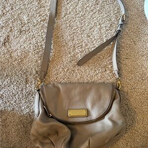 Marc Jacobs Taupe Leather Crossbody Bag